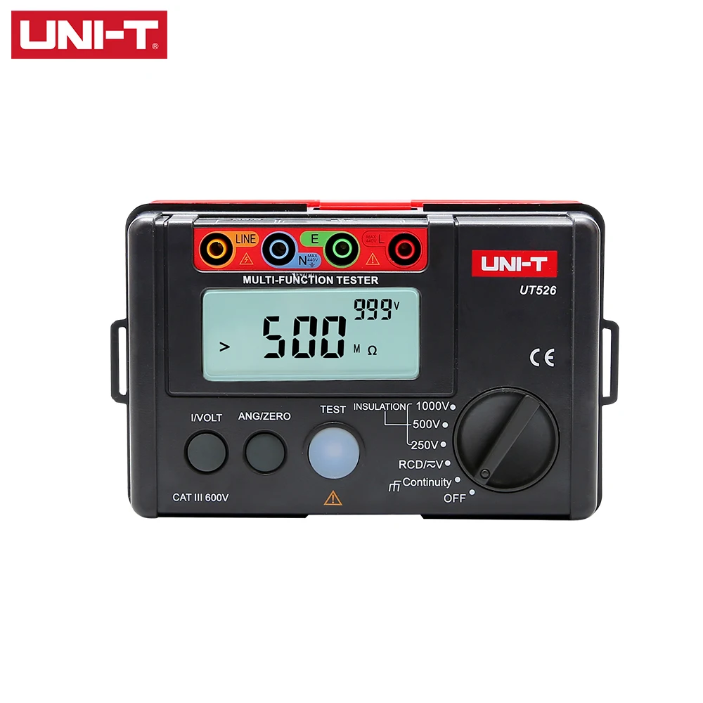 UNI-T UT526 multi-function Digitális Elektromos Időmértékes verselés Elektromos Szigetelés teszter Föld Szabadkozás meter+rcd doga machi