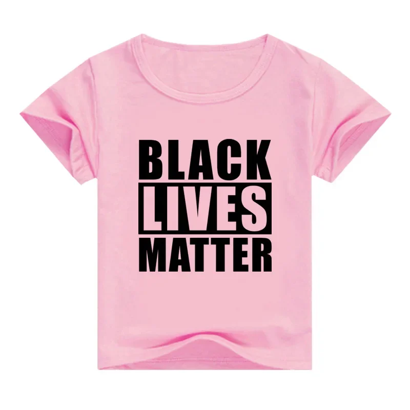 New Kids Summer Baby Boys Girls Short Sleeve T Shirts Black Lives Matter Print Children Tshirt Casual Clothes Tops Tees Customes