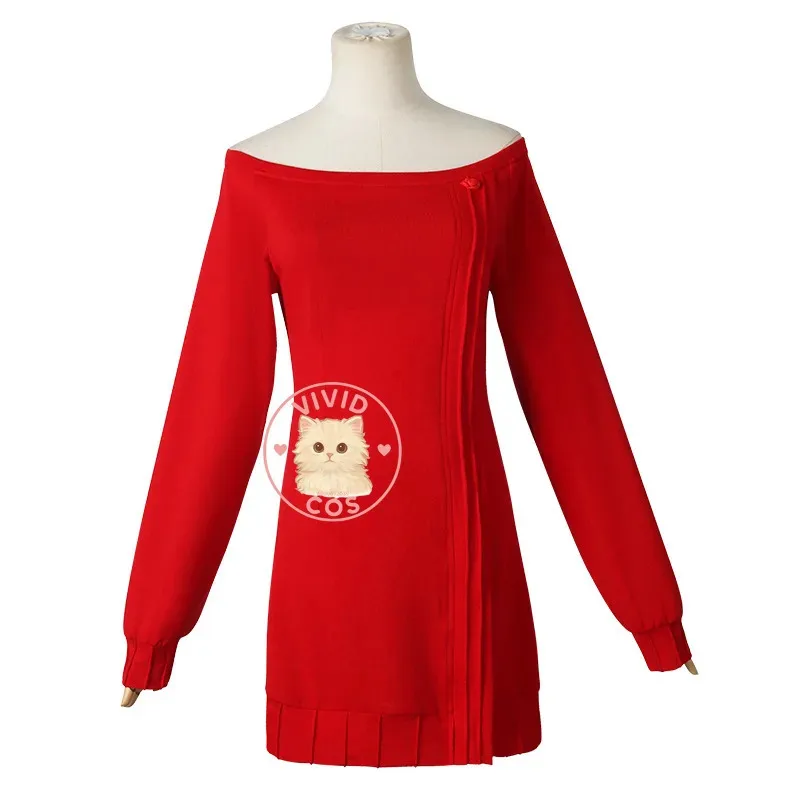 

Spy × Family Yor Loid Anya Forger Red Robe Cosplay Costume Blair Bella Full Skirt Set Women's Clothing Set