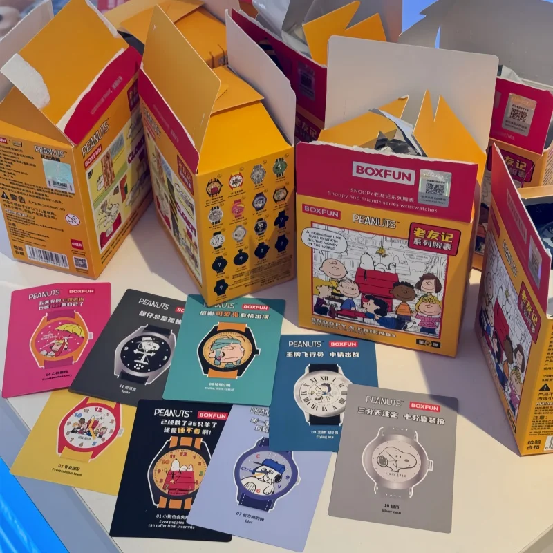 

Горячие коллекционные загадочные часы Snoopy & Friends, слепая коробка - часы-сюрприз с героями мультфильмов, подарочный набор для детей/взрослых, случайные игрушки унисекс