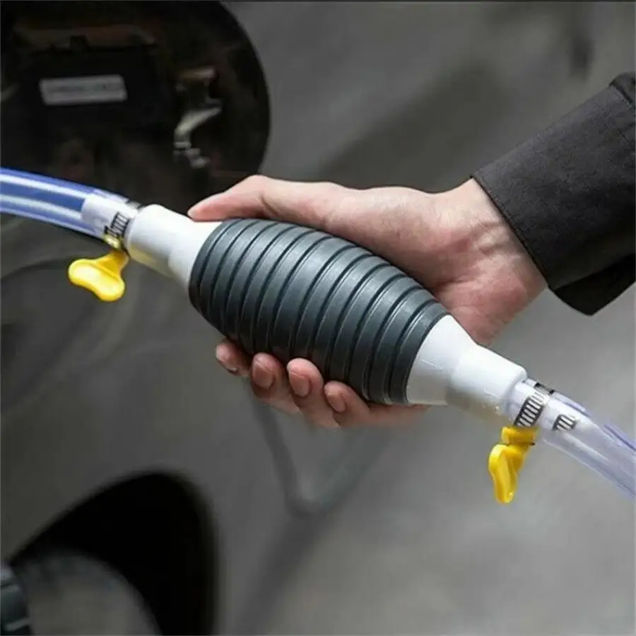Practical Auto Truck Manual Siphon Transfer Pump Kit 1.5m Hose Easy Oil Fuel Transfer Auto Trucks Car Repair Tool Home Accessory