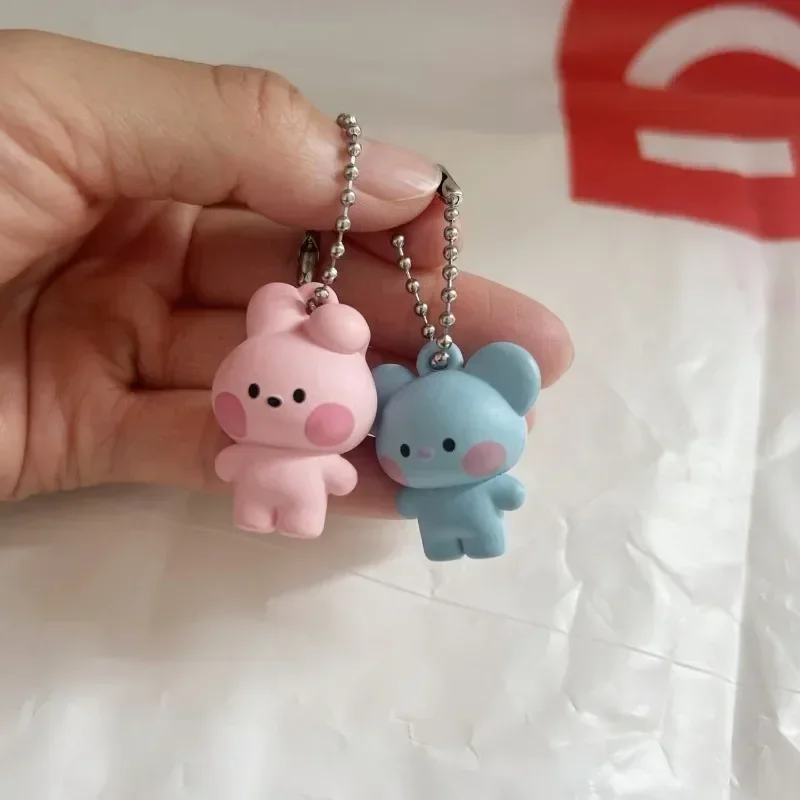 BT21 New Tata Cooky Chimmy Cartoon Vinyl Doll Pendant Jewelry Ornaments Rj Koya Girly Heart Cute Earphone Shell Decoration Gift