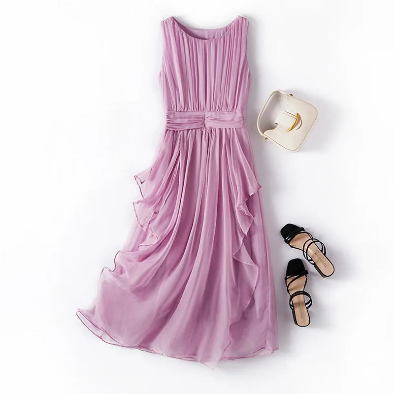 

2025 New Silk Dress Women High Quality Lady Beach Clothing 88002