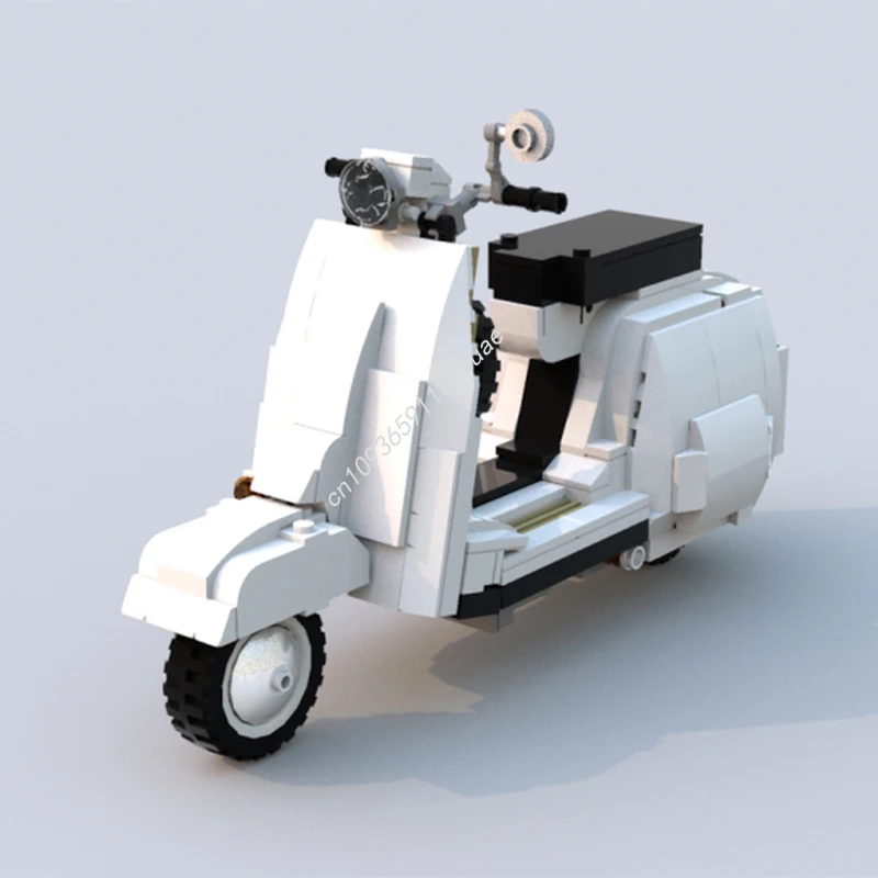 614 個 MOC ベスパ 50s クラシックスクーター nan モデルビルディングブロックアーキテクチャアイデア組み立てる子供のおもちゃ誕生日クリスマスギフト