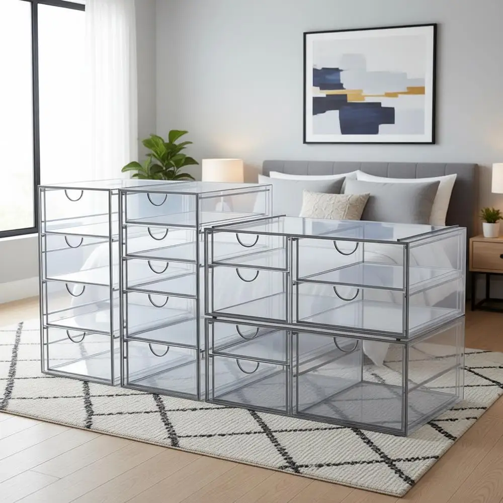 

Органайзер для косметики и канцелярии на 16 ящиков из прозрачного акрила для рабочего стола