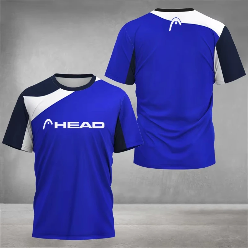 24 Head Sports Men\'s T-Shirt Men\'s Fashion Sportswear Short Sleeve Strip 3d Printed T-Shirt Outdoor Tennis Badminton T-Shirt Men