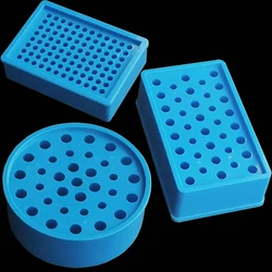 34/38/96 Holes 0.2/1.5/2ml Columnar Round Rectangle Blue Plastic Laboratory Centrifuge Tube PCR Ice Freezer Storage Box