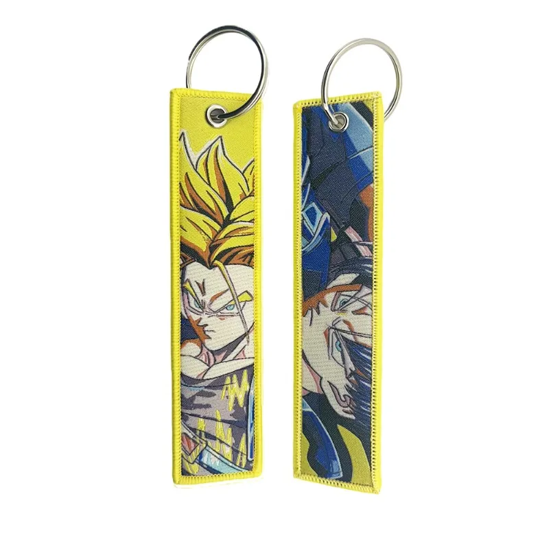 Japanese anime cool embroidery Goku Kame hermit cartoon anime keychain motorcycle car backpack fashion keychain bag accessories