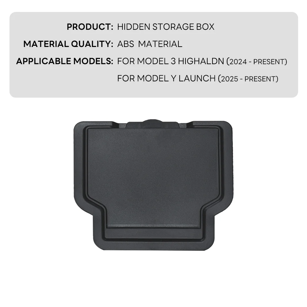 for Tesla Model Y Juniper Launch 2025 Model 3 Highland 2024 Armrest Hidden Magnetic Storage Box ABS Gadgets Organizers Case