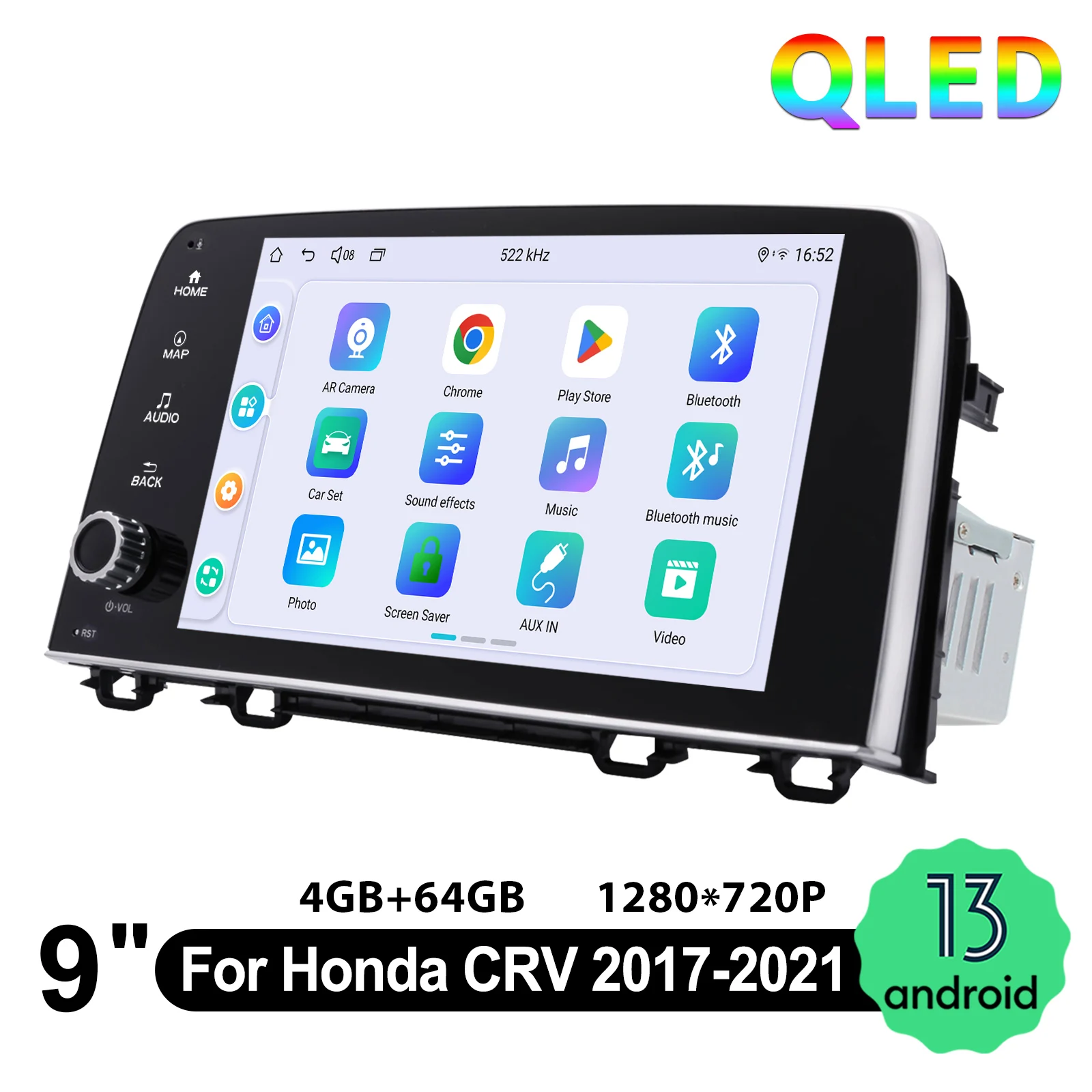 JOYING ترقية أندرويد السيارات ستيريو لهوندا CR-V 2017 - 2021 ثماني النواة 9 "راديو السيارة لتحديد المواقع والملاحة اللاسلكية CarPlay التوصيل والتشغيل