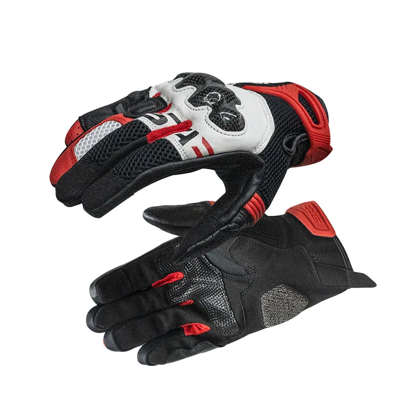

Carbon Fiber Motorcycle Gloves for Men Women Breathable Mesh Touchscreen Non-Slip Wear-Resistant Protective Riding Gloves Summer