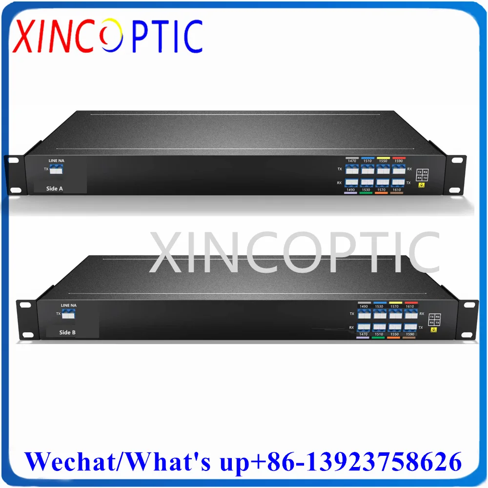 4Ch MUX DEMUX CWDM,Single fiber4Channel 1490/1530/1550/1610nm Multiplexer Devices Fiber Passive 1U Chassis Rack with LC/ST/FC/SC