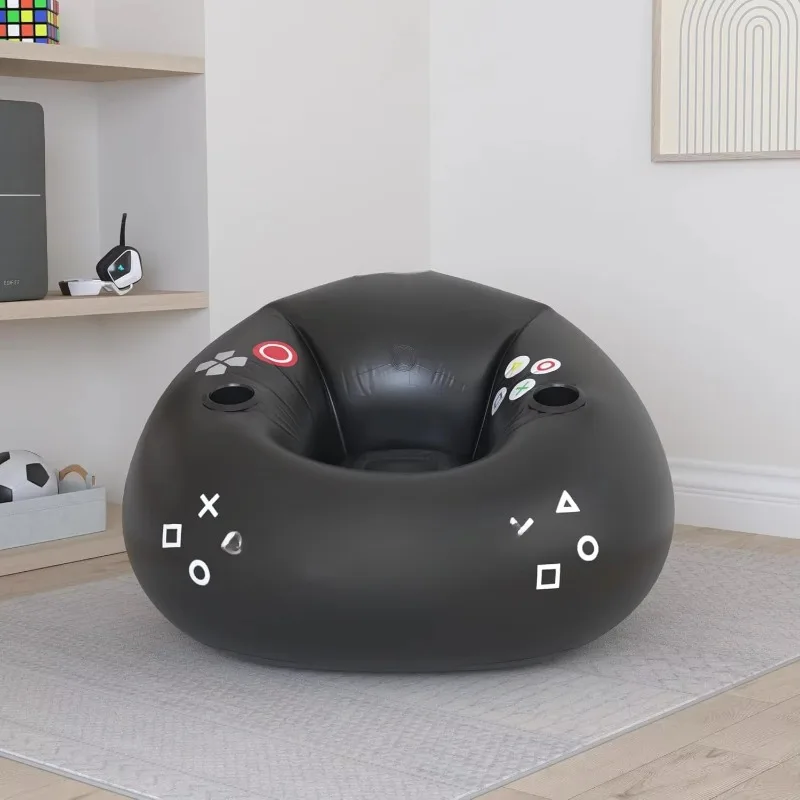 

Customizable Popular Cup Holders and Side Pocket - This Air Gaming Bean Bag Chairs for Kids is The Perfect Furniture