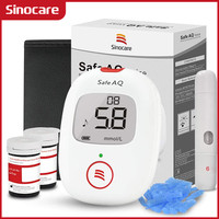 Sinocare Safe AQ Voice Blood Glucose Meter Glucometer Kit Diabetes Tester 50/100 Test Strips Lancets Medical Blood Sugar Meter