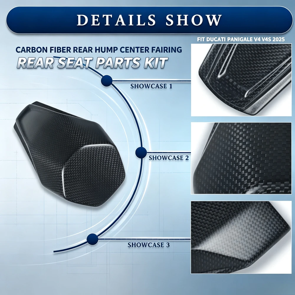 Carbon Fiber Rear Seat Center Fairing Rear Hump Cover Fit DUCATI Panigale V4 V4S 2025 Motorcycle Modification Accessories