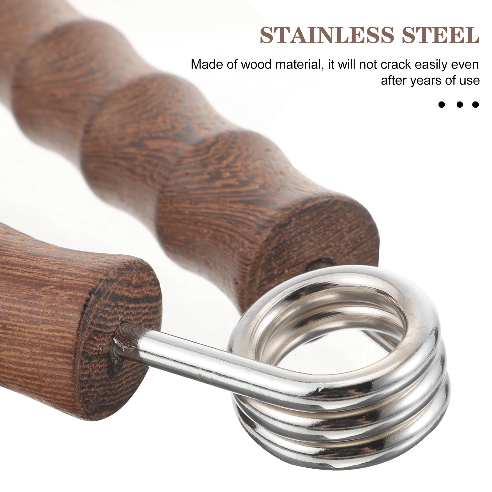 

1Pair Hand Gripper Wooden Handle Hand Exerciser Finger Trainer Wrist Strength Recovery Heavy-Duty Fitness Grip Strengthener