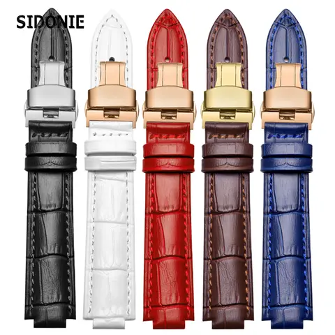 Cinturino per orologio per braccialetto Cartier Palloncino blu Primo strato Cinturino per orologio in pelle di vacchetta Cinturino per orologio con interfaccia convessa femminile