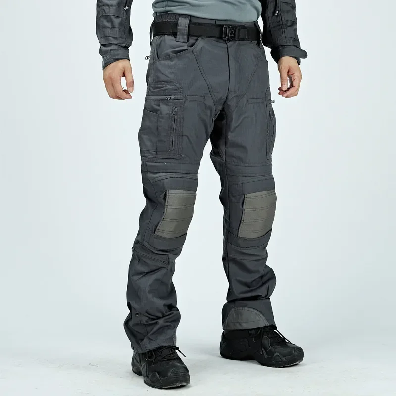 Outdoor sports camouflage pants waterproof and wear-resistant multi-bag pants