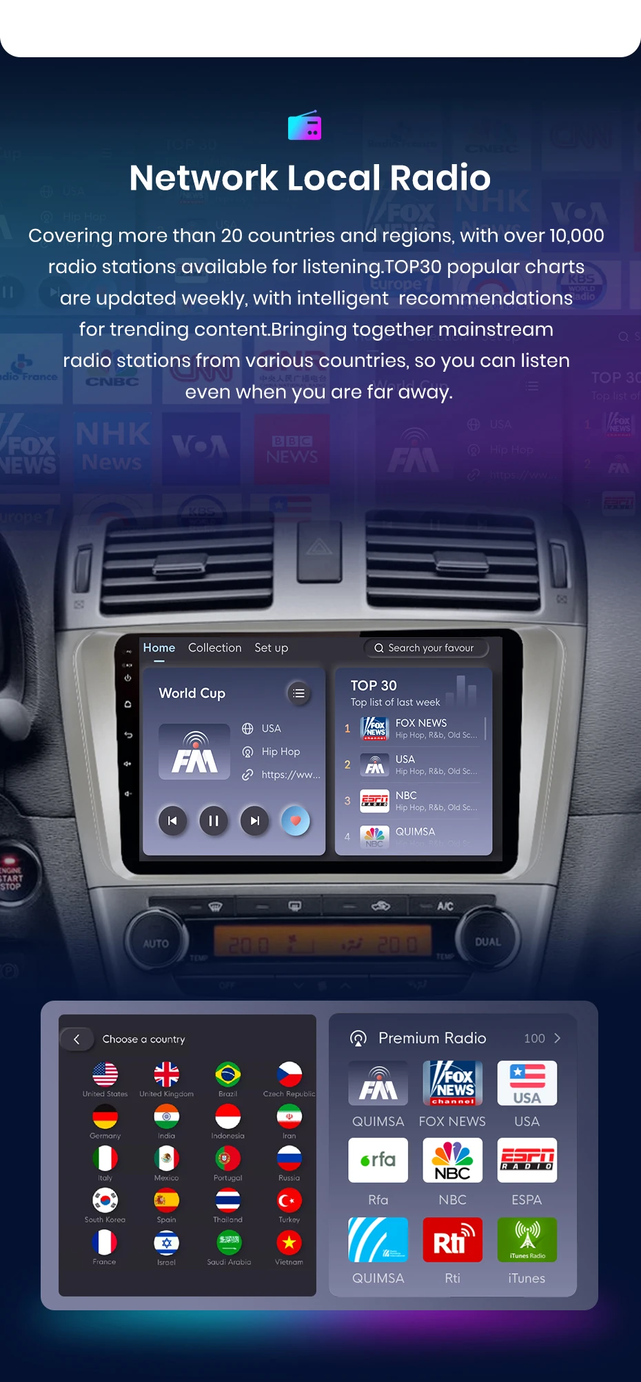 Junsun drahtloses Carplay Android Auto Autoradio für Toyota Avensis T27 2013-2016 intelligente Systeme Stereo Multimedia Autoradio – Detail 14