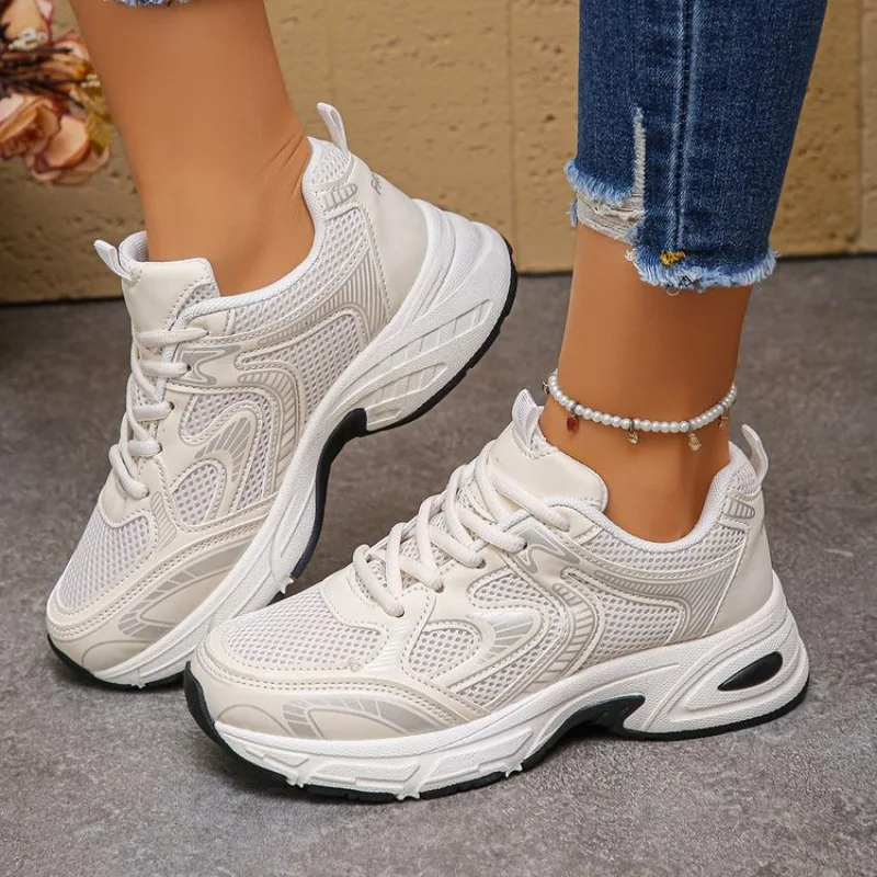 2026 Summer New Women's Dad Sneakers - Breathable Mesh Small-Design Casual All-Match Sports Shoes image 5