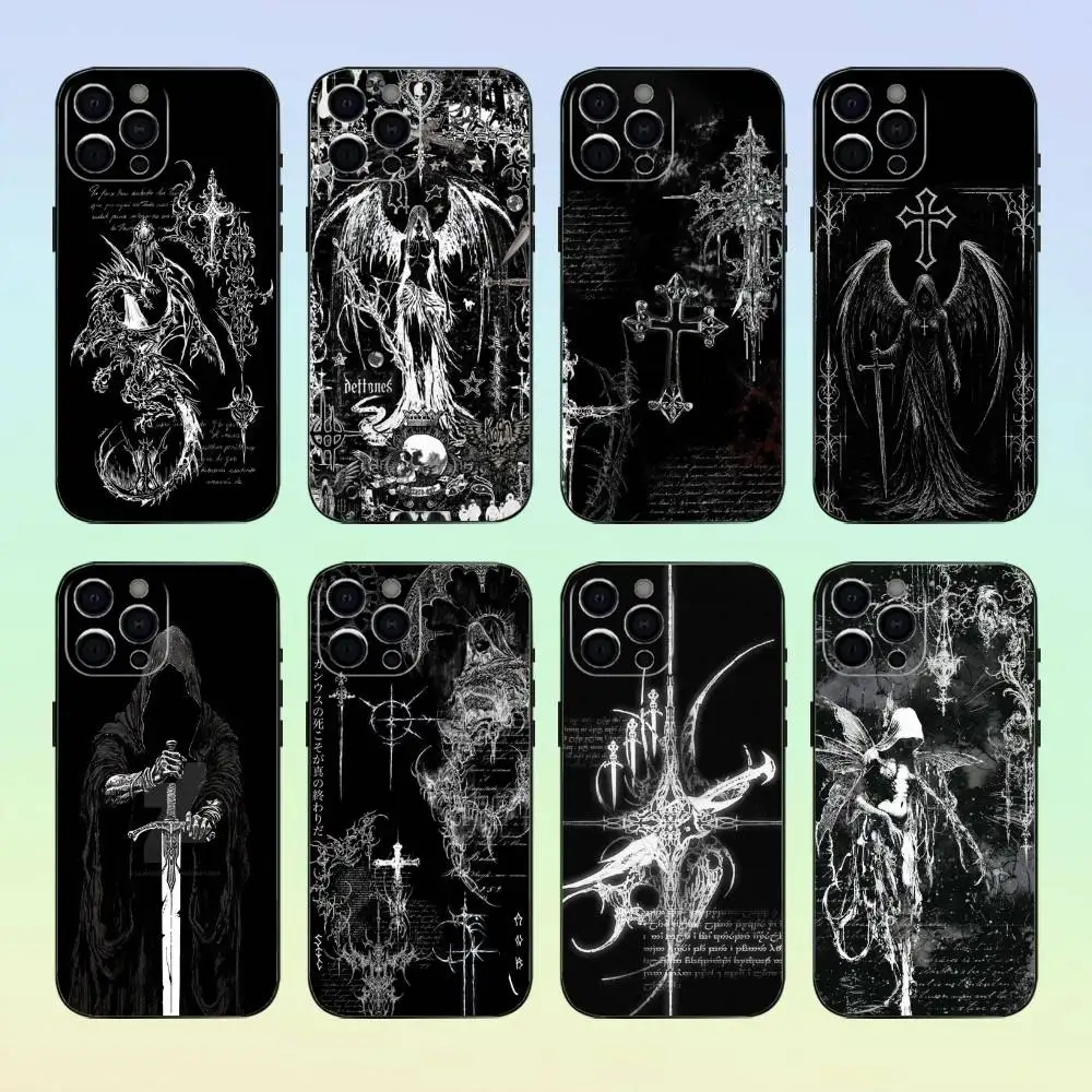 

deftone Phone Case For iPhone17,16,15,14,13,12,11 Plus,Pro Max Soft Black Cover