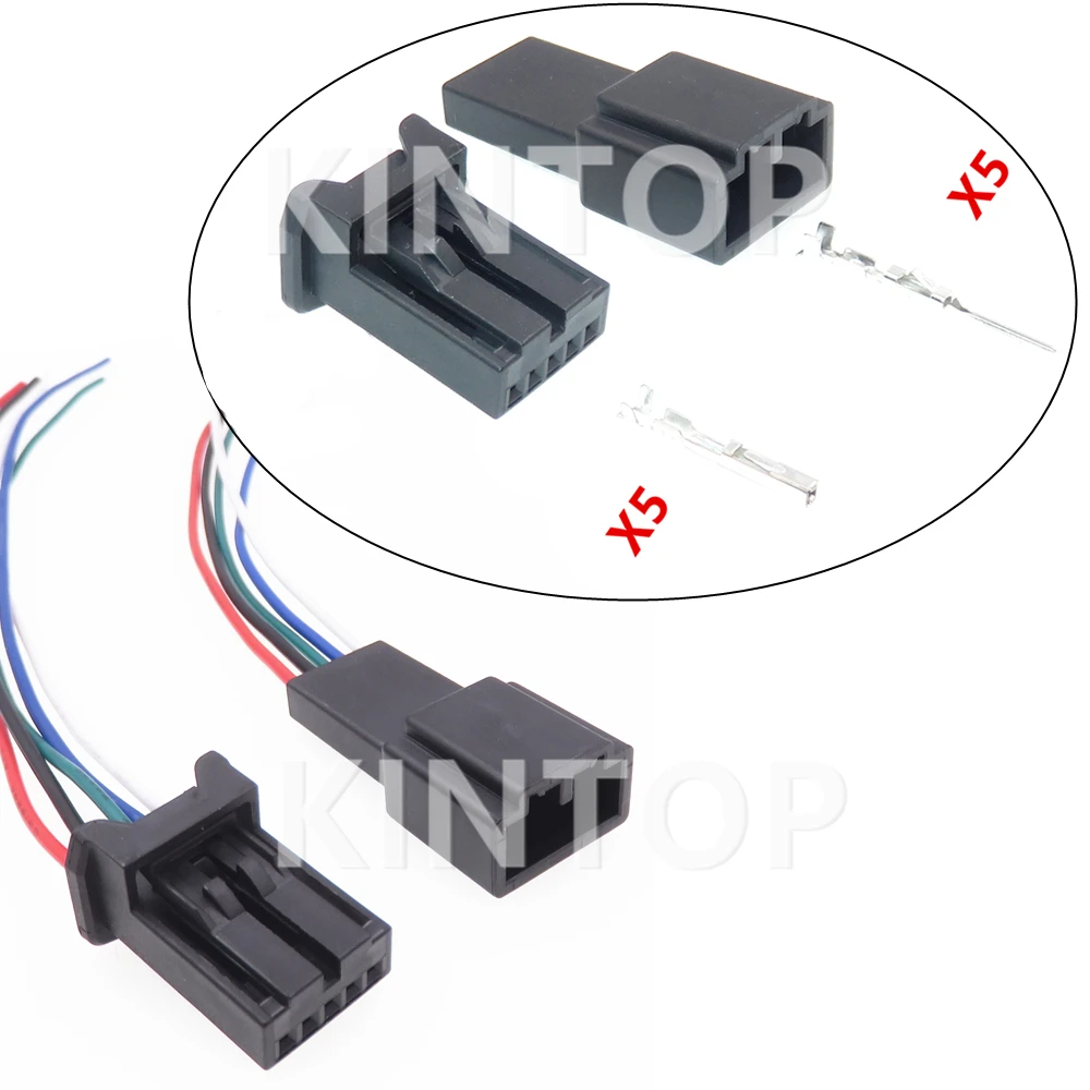 

1 Set 5 Pins Automobile Wire Connector Starter 0.7 Series Miniature Auto Window Lifter Low Power Cable Harness Plug With Wires