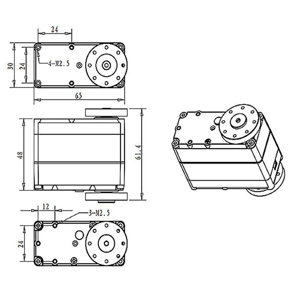 HV-Servomoteur numérique à couple élevé, engrenage en métal, servos à double arbre, montage en U, support rapide pour voiture RC robot 160, 1/5 1948, RDS51160, 4 ensembles