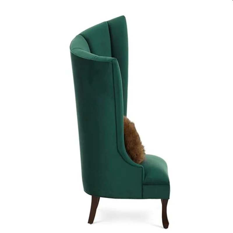 

High backrest sofa Nordic living room special-shaped KTV exhibition hall flannel wedding dress fabric tiger chair light luxury