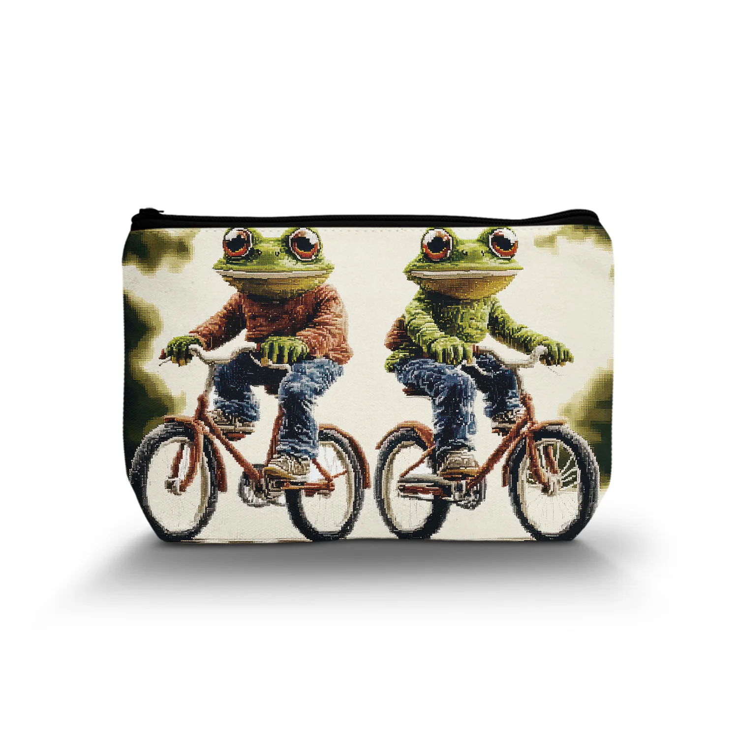 1Pc Cute Frog Stuff Makeup Bag Frog Cosmetic Bag For Women Frog Lovers Teens For Birthday Friendship Gifts A 8.66X5.51Inch