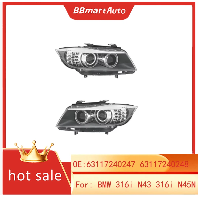 

63117240247 63117240248 BBmart Auto Parts 1 Pcs Car Accessories Hid Xenon Front HeadLight Left For BMW 316i N43 316i N45N