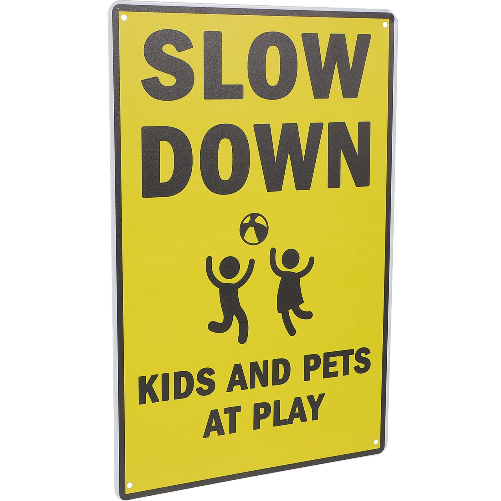 Safety Sign Sign Slow Down Kids Playing Attention Durable Traffic Street Warning Convenient Street Signs
