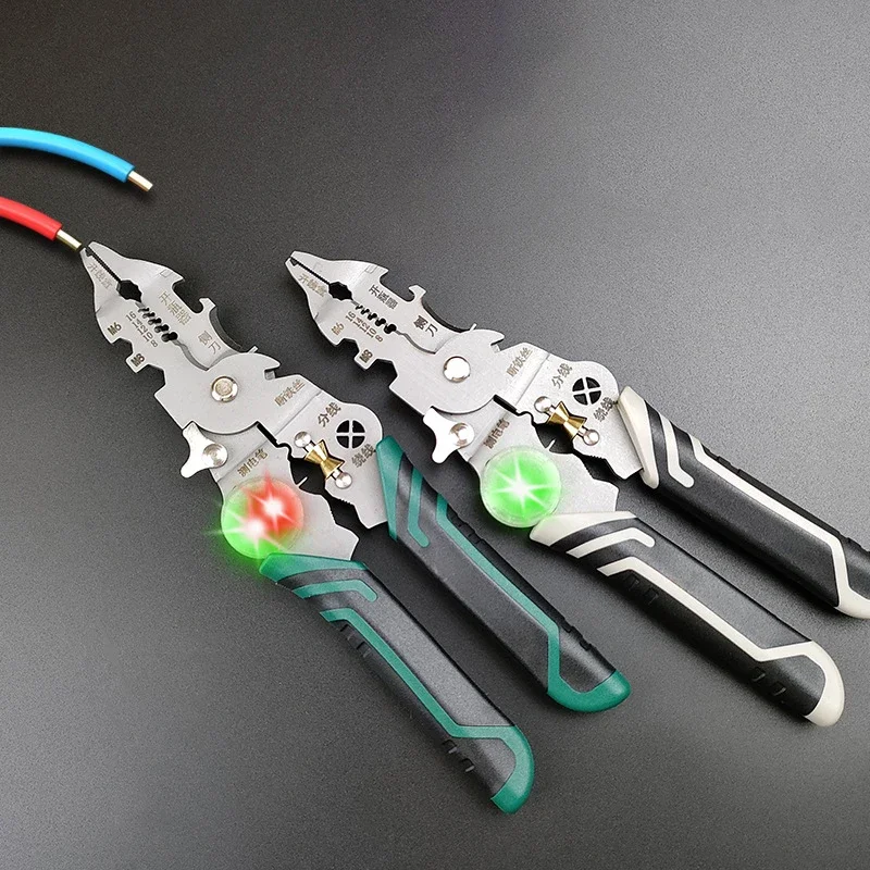 10in1 Foldable Wire Stripper Pliers Electrician Scissors With Electricity Measurement Pulling Cable Tool For Wire