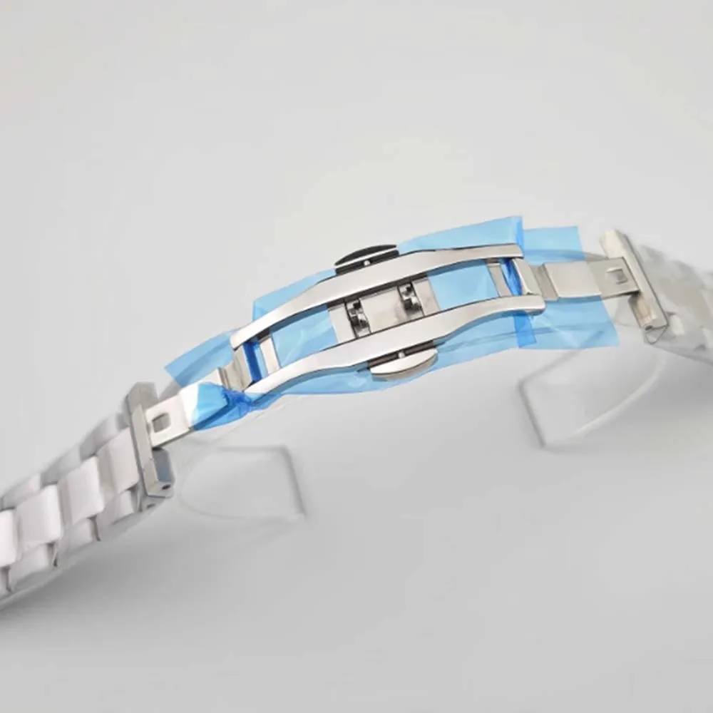 استبدال الفولاذ المقاوم للصدأ حزام فراشة المشبك 20 مللي متر حزام الساعات انفصال ربط سوار ساعة DIY جزء #1