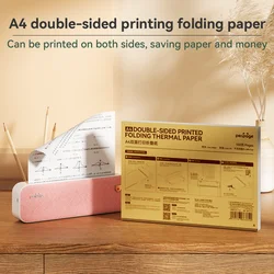 Papel plegable de impresión de doble cara A4 PeriPage A4, papel térmico PDF para impresora A40, rápido