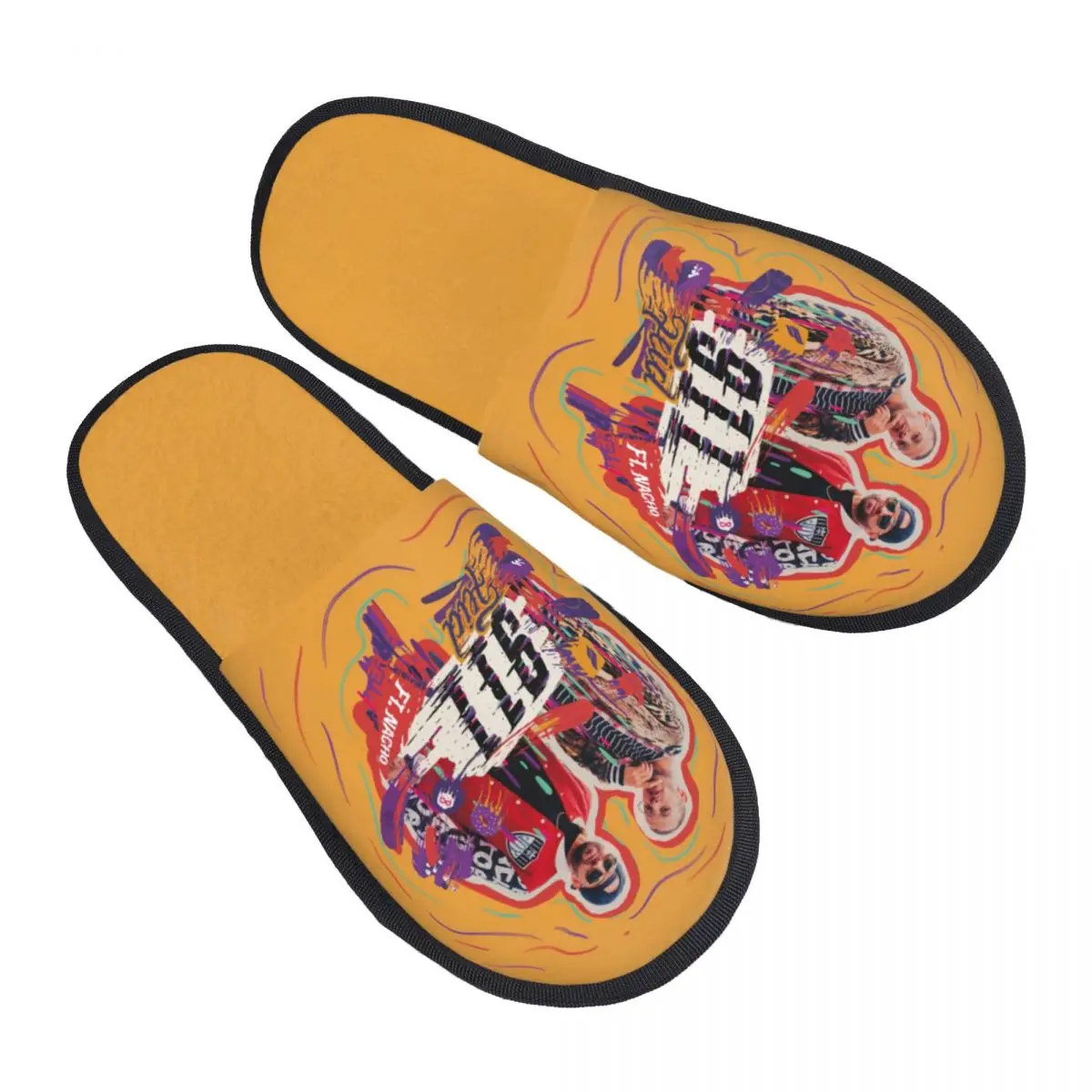 

Custom Colombian F-Feid Ferxxo House Slippers Memory Foam 90s Rap Music Singer Rapper Songwriter Slip On Bedroom Slipper Shoes
