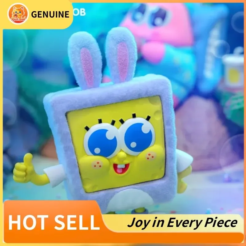Caja ciega de juguetes calientes genuinos Haimianbaobao Spongebob Squarepants serie Anime figura de acción Kawaii regalos de cumpleaños sorpresa de moda