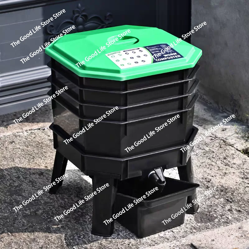 

Compost box earthworm breeding box food waste fertilizer fermentation earthworm box manure organic soil courtyard large capacity