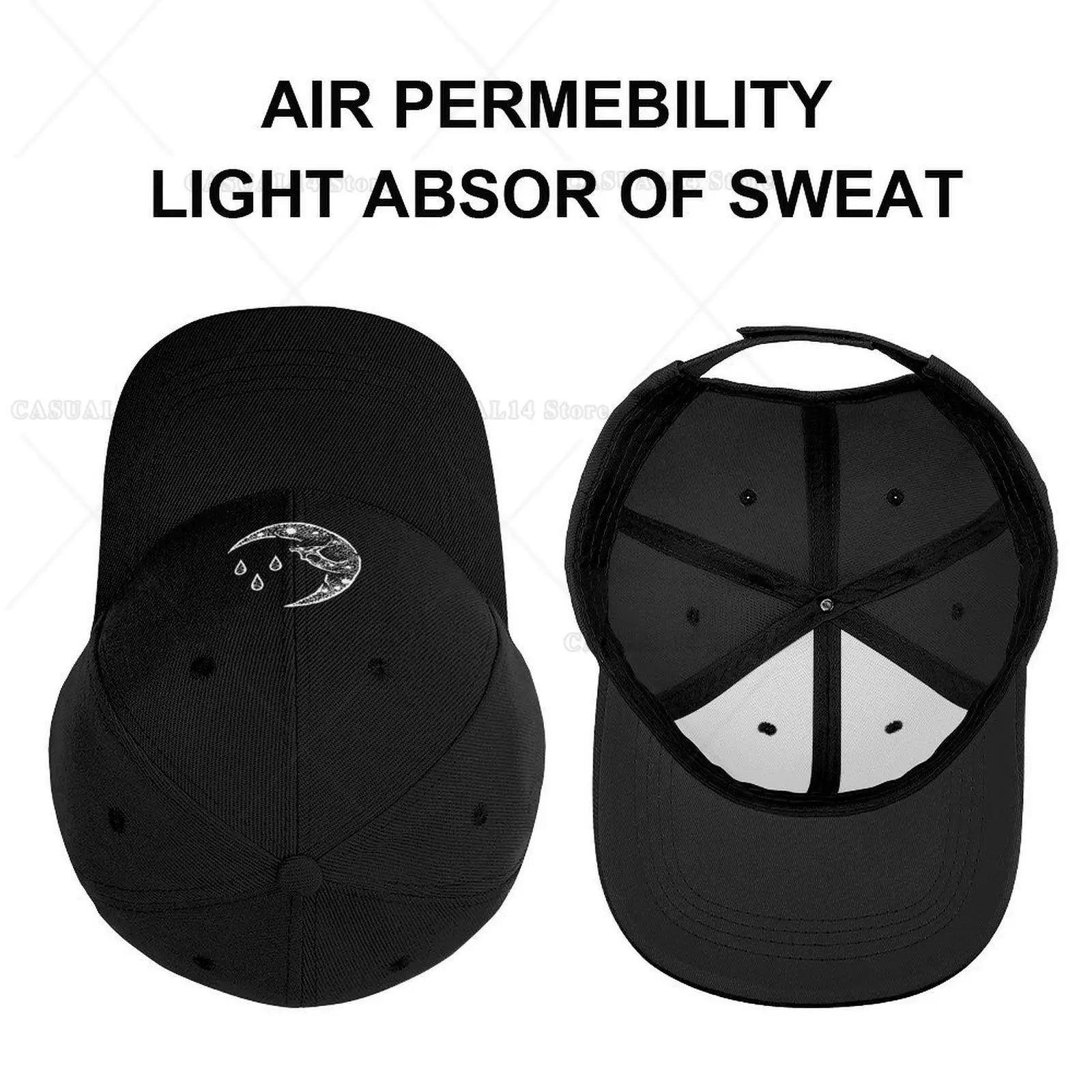 Currents Band Merch Currents Moon Emblem Essential T-Shirt Baseball Cap Hat Beach Anime Icon Beach Hats For Women Men's image 3