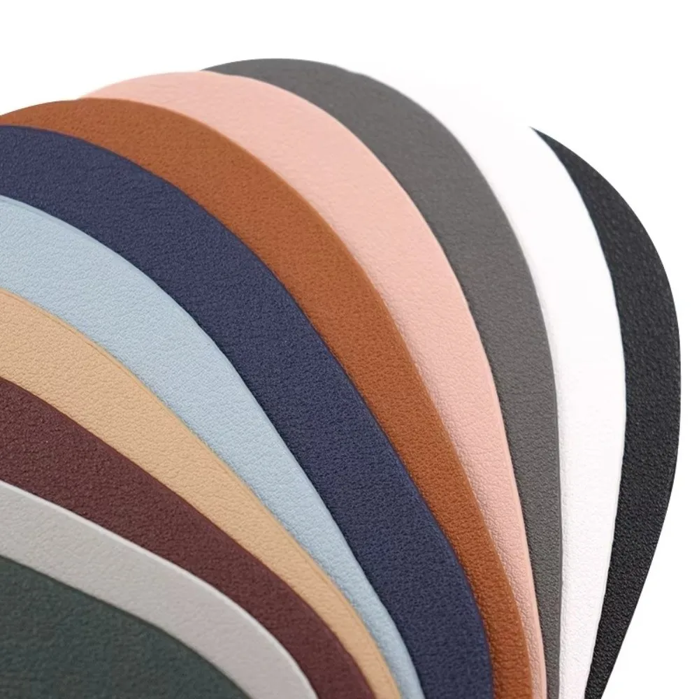 Creative Faux Leather Placemat Irregular Heat Resistant Coaster Washable Insulation Coffee Mat