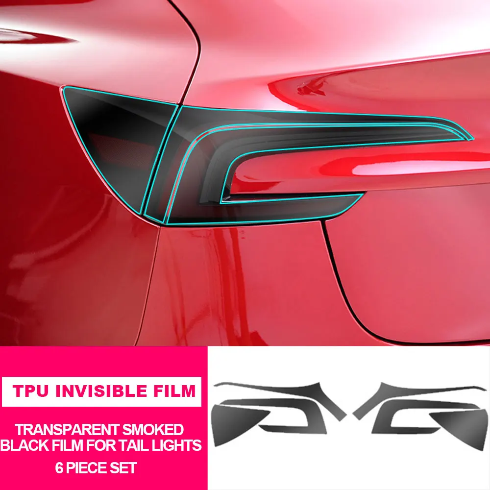 For Tesla Model 3 Highland 2023 2024 TPU Center Console Film Car Body Protective Film Invisible Door Extended Car Clothing Set