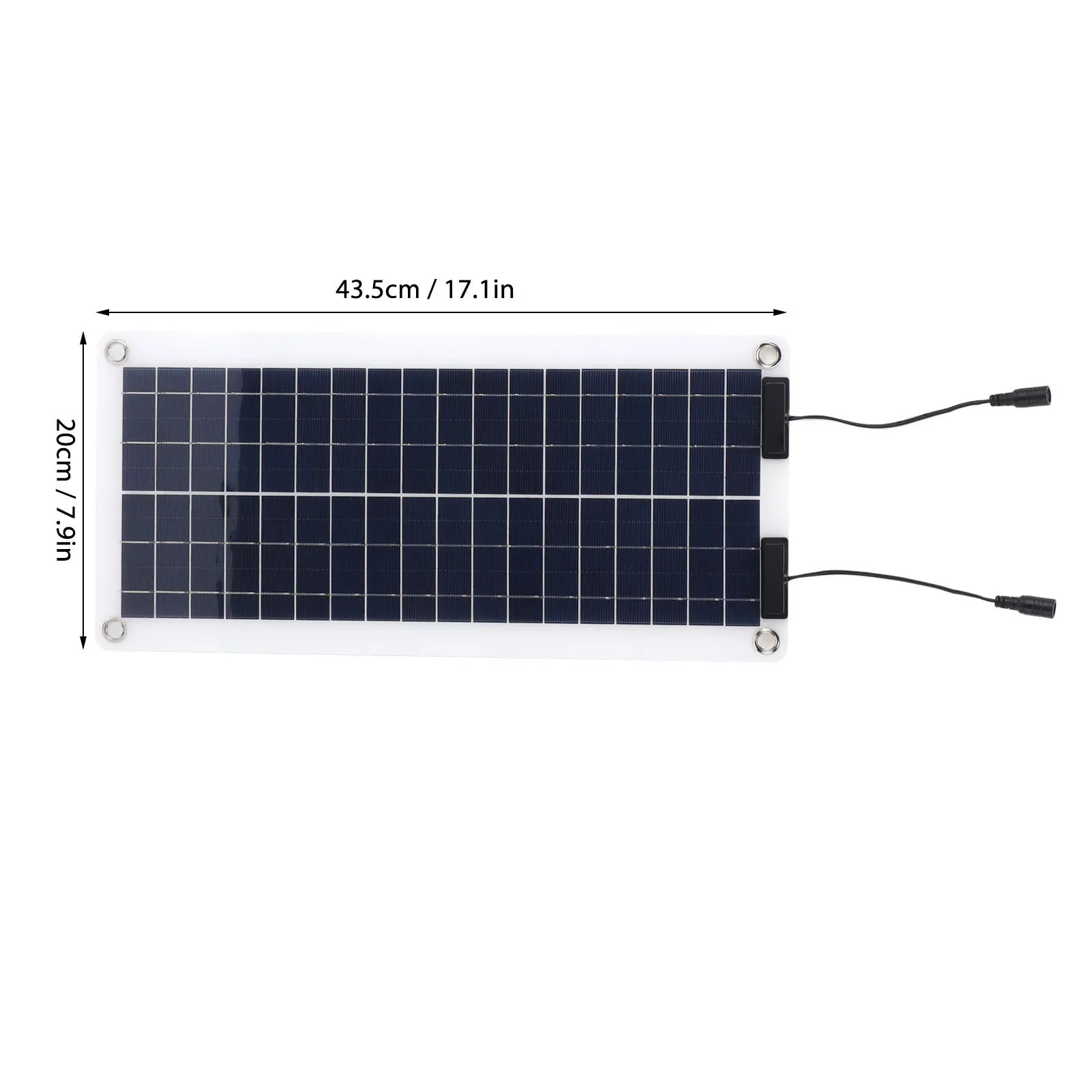 30W Portable Solar Battery Charger Maintainer DC18V with OBD Charger Red & Black Battery Clip for Boat RV - Solar Panel Charging