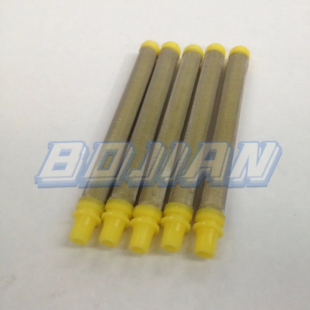 Filter Aksesori pistol semprot tanpa udara 5 pak Filter pistol semprot tanpa udara kuning Wagner Spraytech 60 mesh untuk berbagai Model