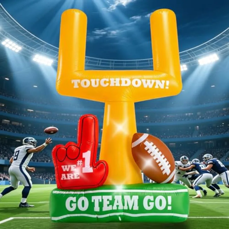 

12FT Finger Baseball Inflatable Decoration with LED Lights, Suitable for Indoor and Outdoor Use, Lawns and Gardens.