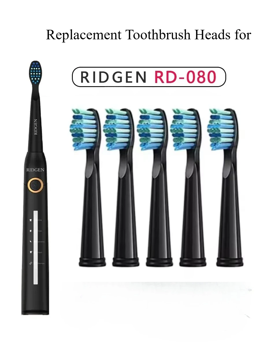 

НОВЫЕ 10 шт. сменных насадок для электрической зубной щетки RIDGEN RD-080, белые насадки RIDGEN RD 080.