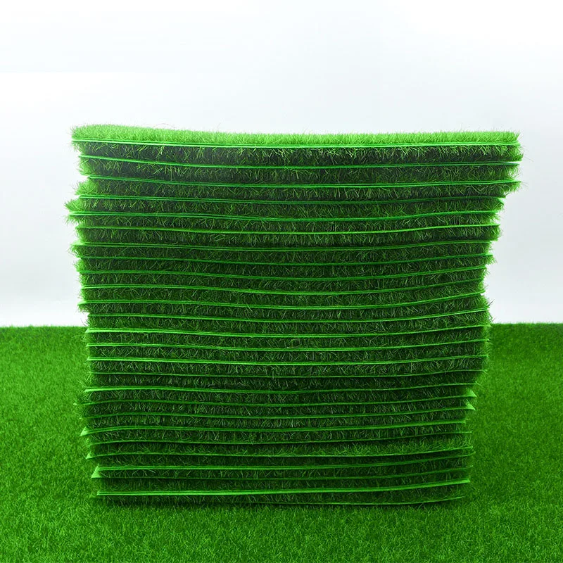 2 tapis de gazon artificiel vert DIY pour micro-paysages, décoration de sol domestique, simulant le mousse et le gazon, tapis de gazon pseudo-vert