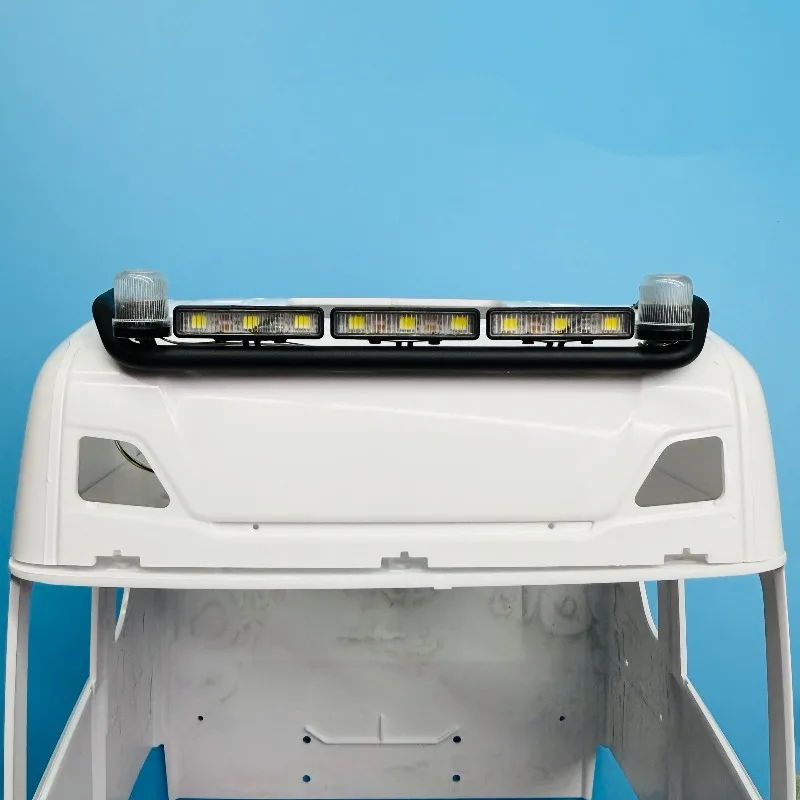 Metal LED Cab Car Shell High-top Spotlight for 1/14 Tamiya RC Dump Truck SCANIA 770S Toys Car Upgrade Parts