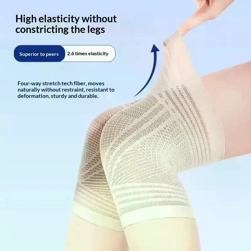 1Pair Summer Knee Cover Breathable Non-slip Joint Pain Relief Compression Kneepads Air Conditioning Thin Warm Knee Brace
