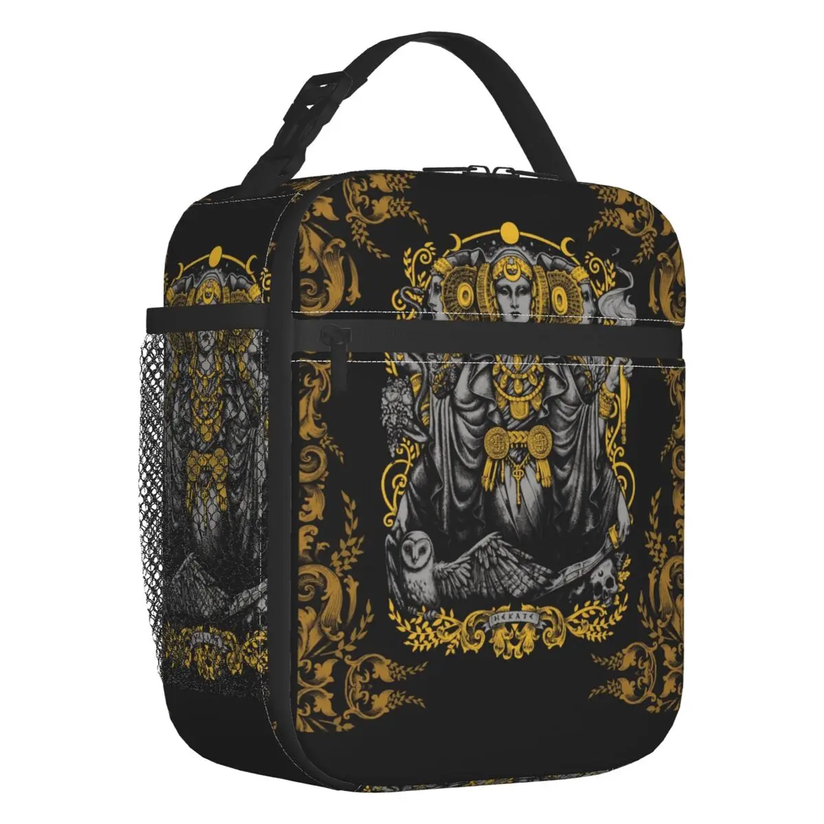 

Iberian Hecate Goddess Insulated Lunch Bag for Women Goth Occult Halloween Witch Thermal Cooler Lunch Box Beach Camping Travel