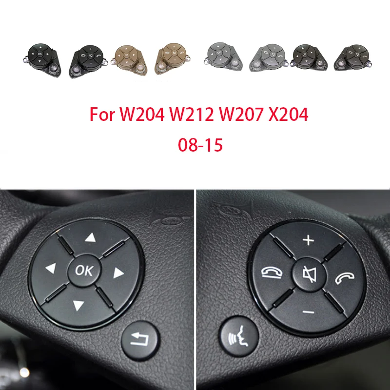 Multi-function Car Steering Wheel Switch Buttons Audio Control Button for Benz W204 W212 W207 X204 08-15