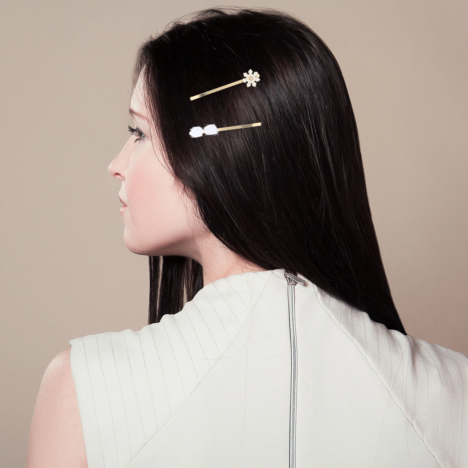 

6 Pcs Barrette Bobby Pin For Girls Clips for Women Girls Elastic Christmas Xmas Hair Accessories Metal Hair Clip Barrette